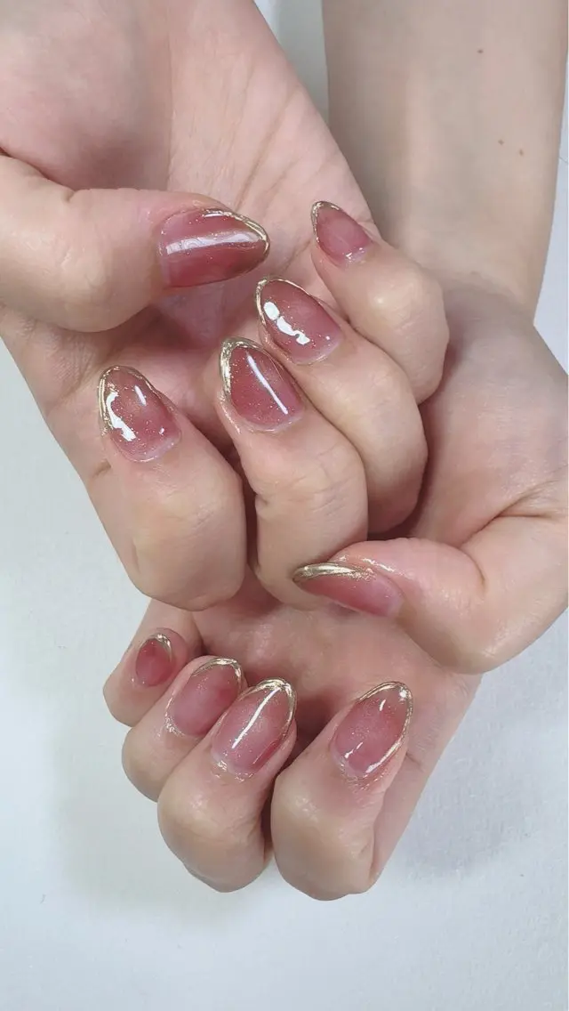 ネイル ゴールド マグネットネイル NAILSALON Bonitaのネイルデザイン