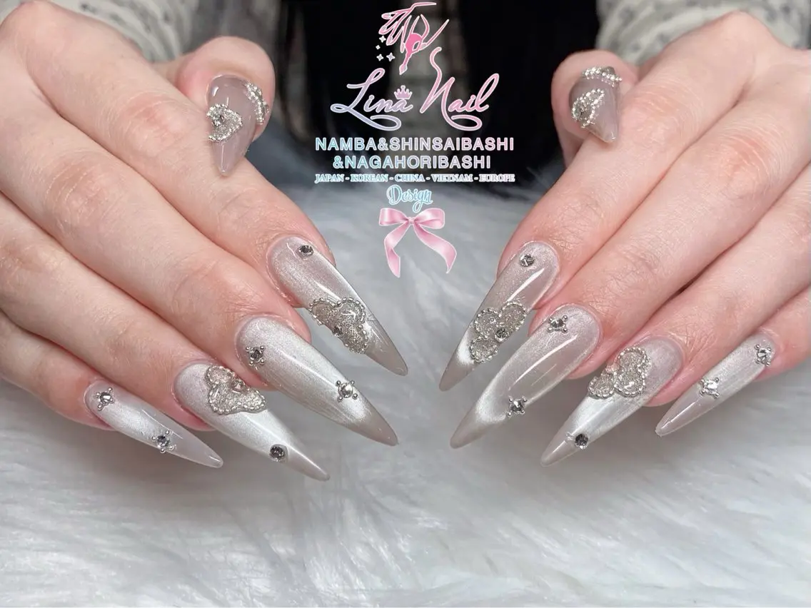 ロング ハンドネイル Linanail Nambaのマツエク・マツパデザイン