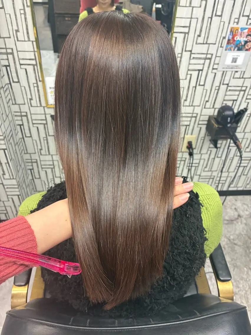 ロング ヘアカラー 北村 理奈のヘアスタイル