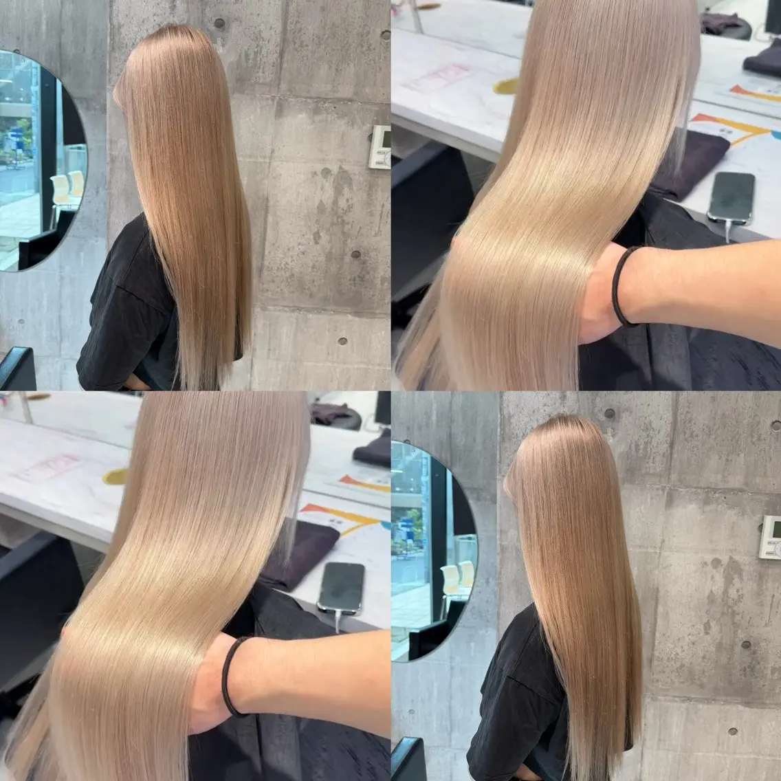ロング カラー ベージュカラー ブリーチ ブロンド ピンクカラー ヘアカラー 【🥀履歴修正🥀】 ハイトーン職人/拓真のヘアスタイル