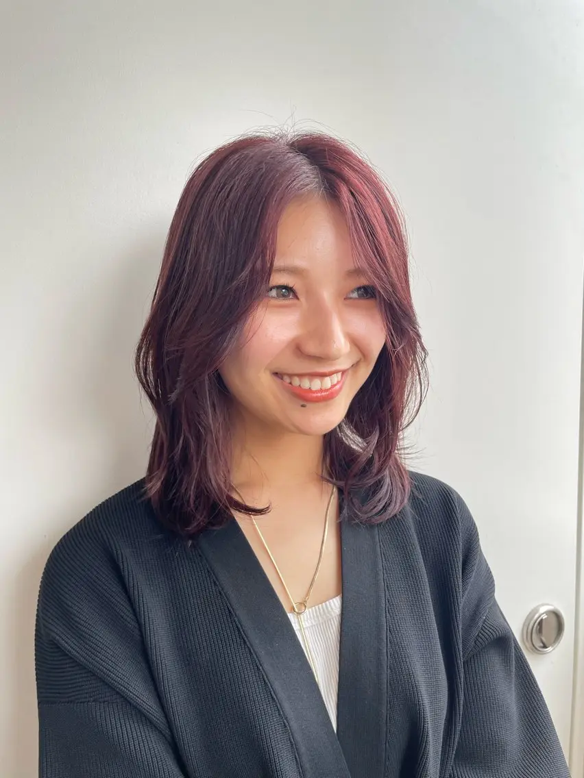 ミディアム カラー 🎀レイヤー/パーマ カラー/ai🎀のヘアスタイル