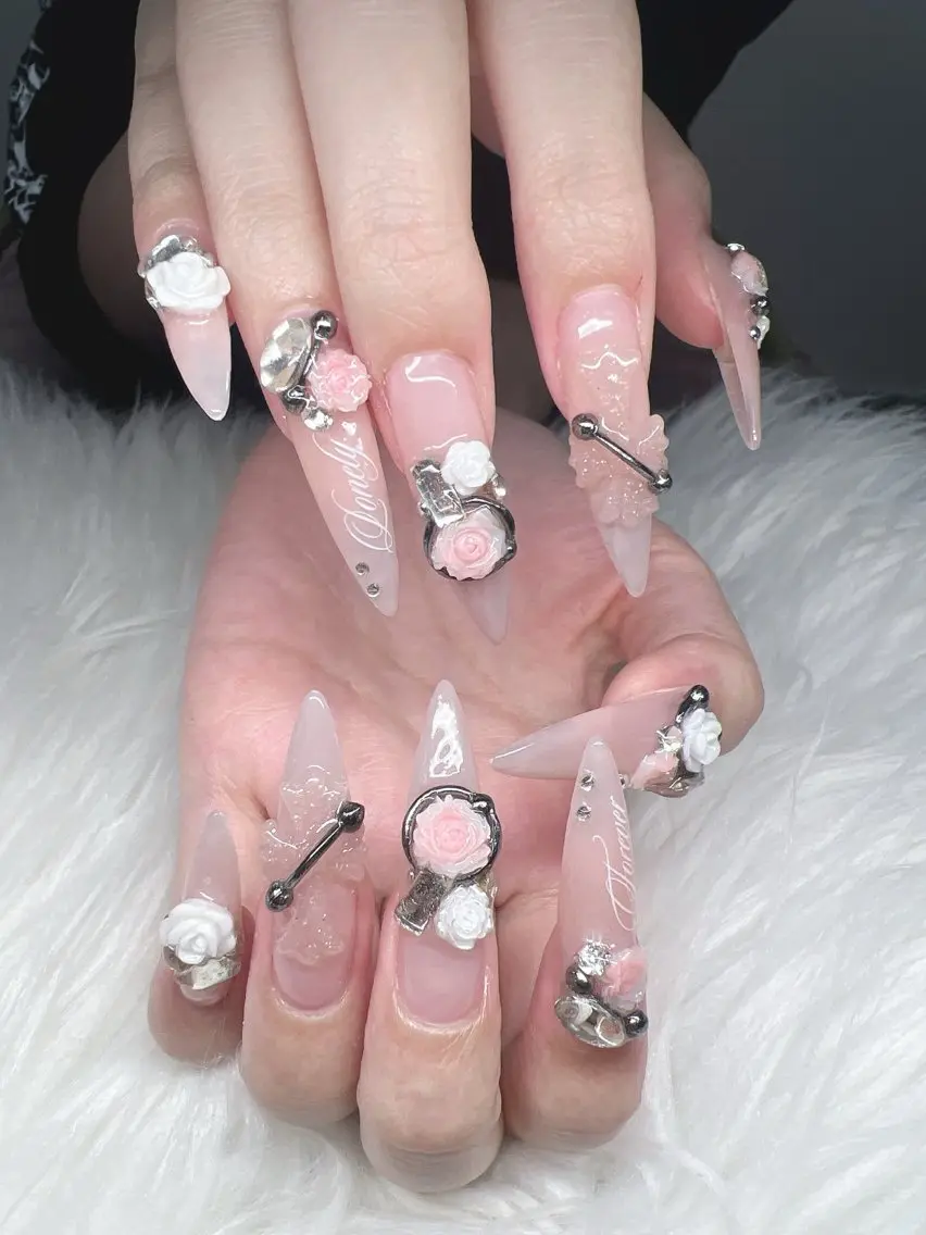 ネイル ハンドネイル Lee Nails チップ長さだし専門店のネイルデザイン