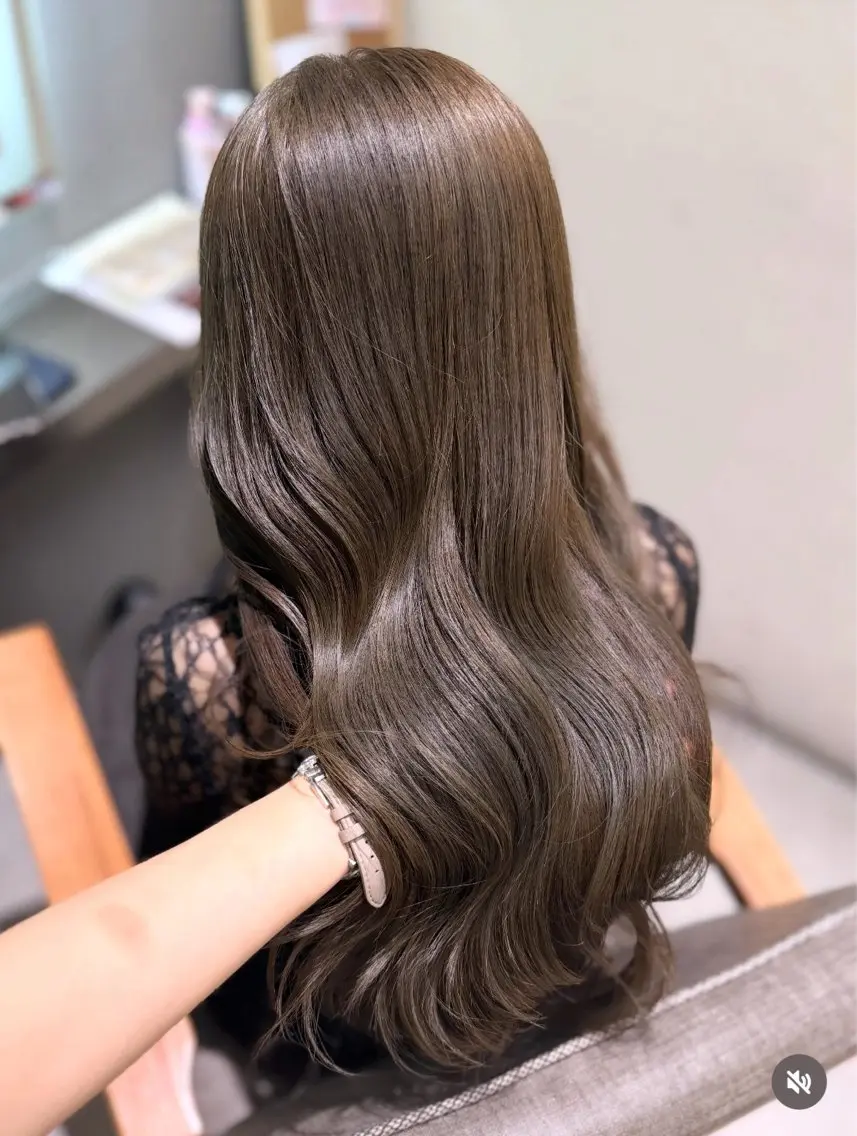 ロング カット ヘアカラー 前髪、顔まわりカット 🎀ゆうなのヘアスタイル