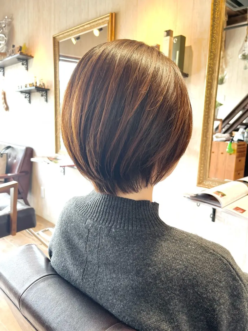 ショート カラー ショートボブ ボブ ショートヘア カット ヘッドスパ . Lｉｅのヘアスタイル