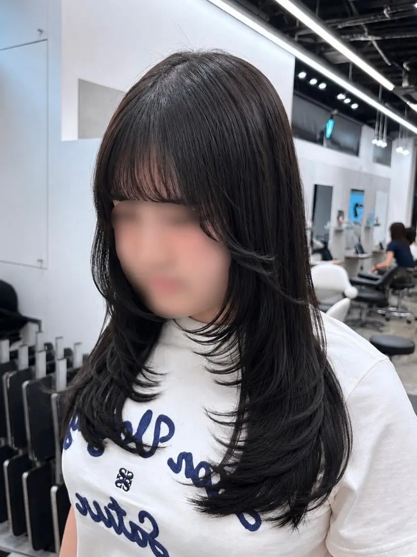ロング カット カット￥1100 🎀Yuri︎のヘアスタイル