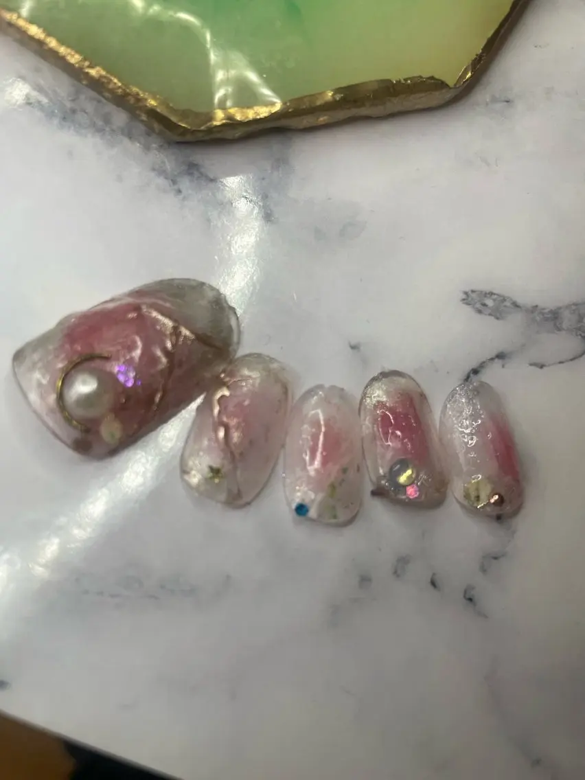 ネイル チークネイル マグネットネイル ミラーネイル ニュアンスネイル ショートネイル NAIL★M 真紀のネイルデザイン
