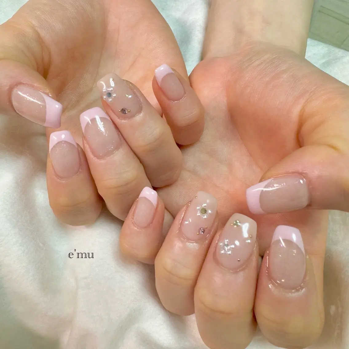 ネイル ピンク ハンドネイル nail salon e'mu💐のネイルデザイン