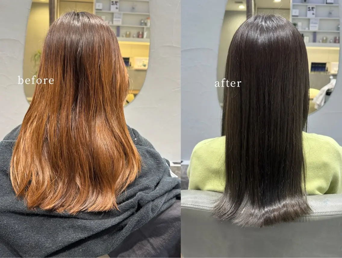 ロング ヘアカラー トリートメント ヘッドスパ 吉田 空 （POANA.）のヘアスタイル