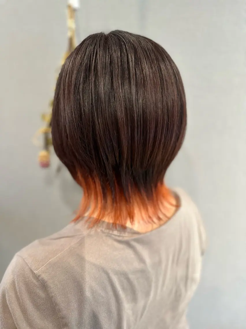 ショート ウルフカット ヘアカラー K Harukaのヘアスタイル