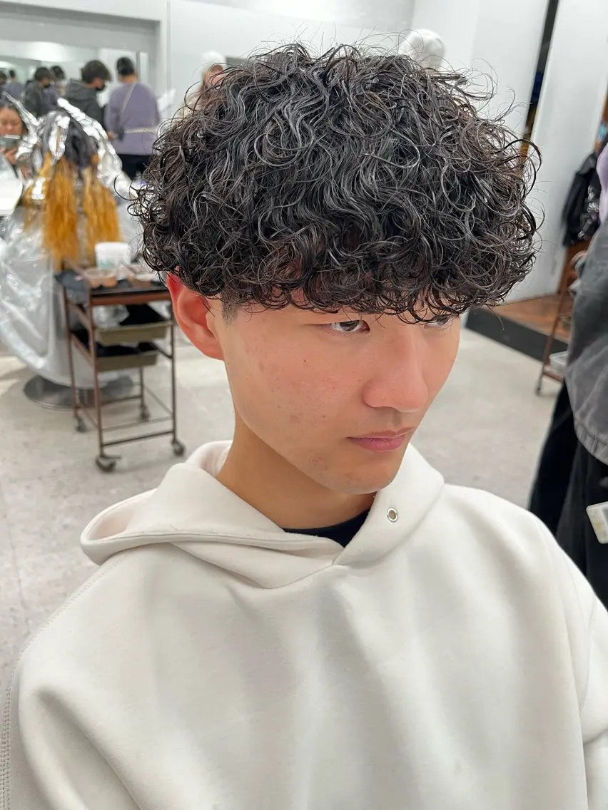 パーマ メンズ メンズパーマ プードルパーマ 波巻きパーマ プードルパーマ カット パーマ 🍐シャドウパーマ メンズ特化/守岡🍐のヘアスタイル