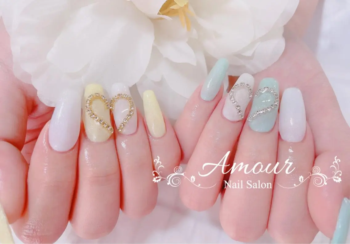ネイル ハート nailsalon ♡amour♡のネイルデザイン