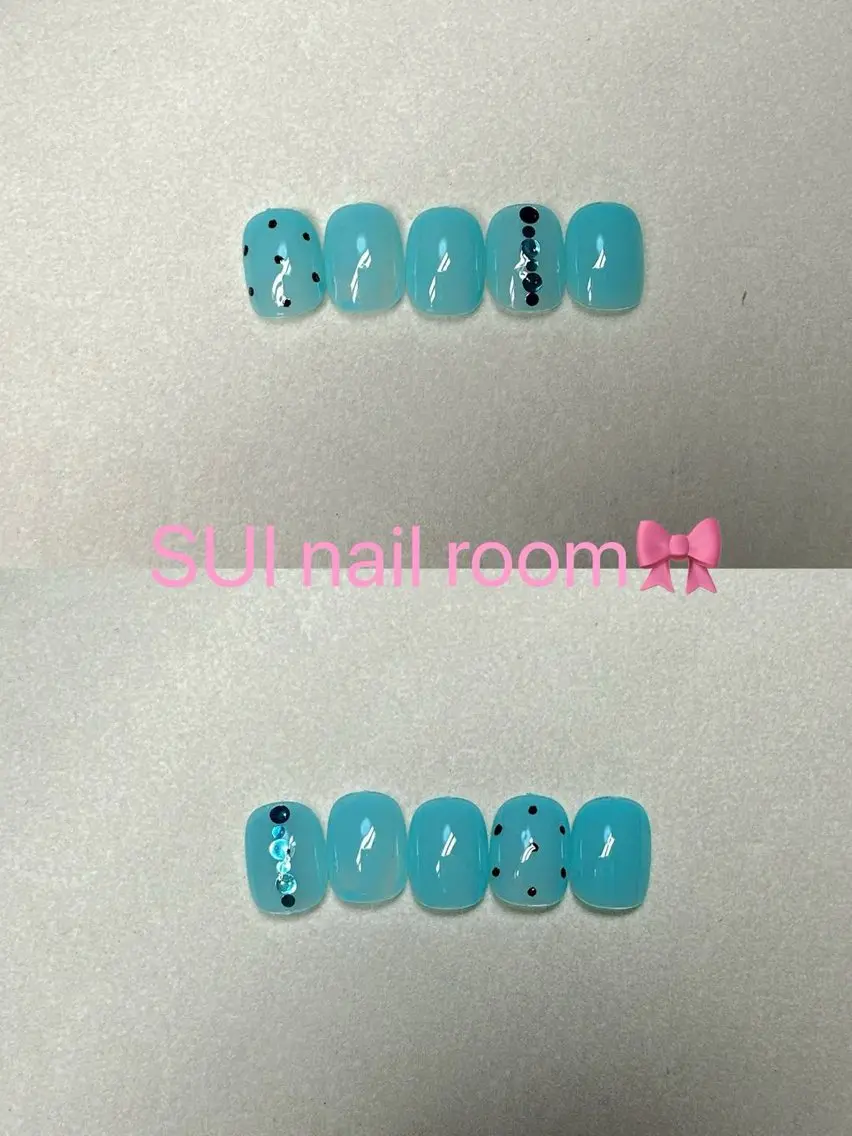 ネイル ブルー SUI Nail Roomのネイルデザイン