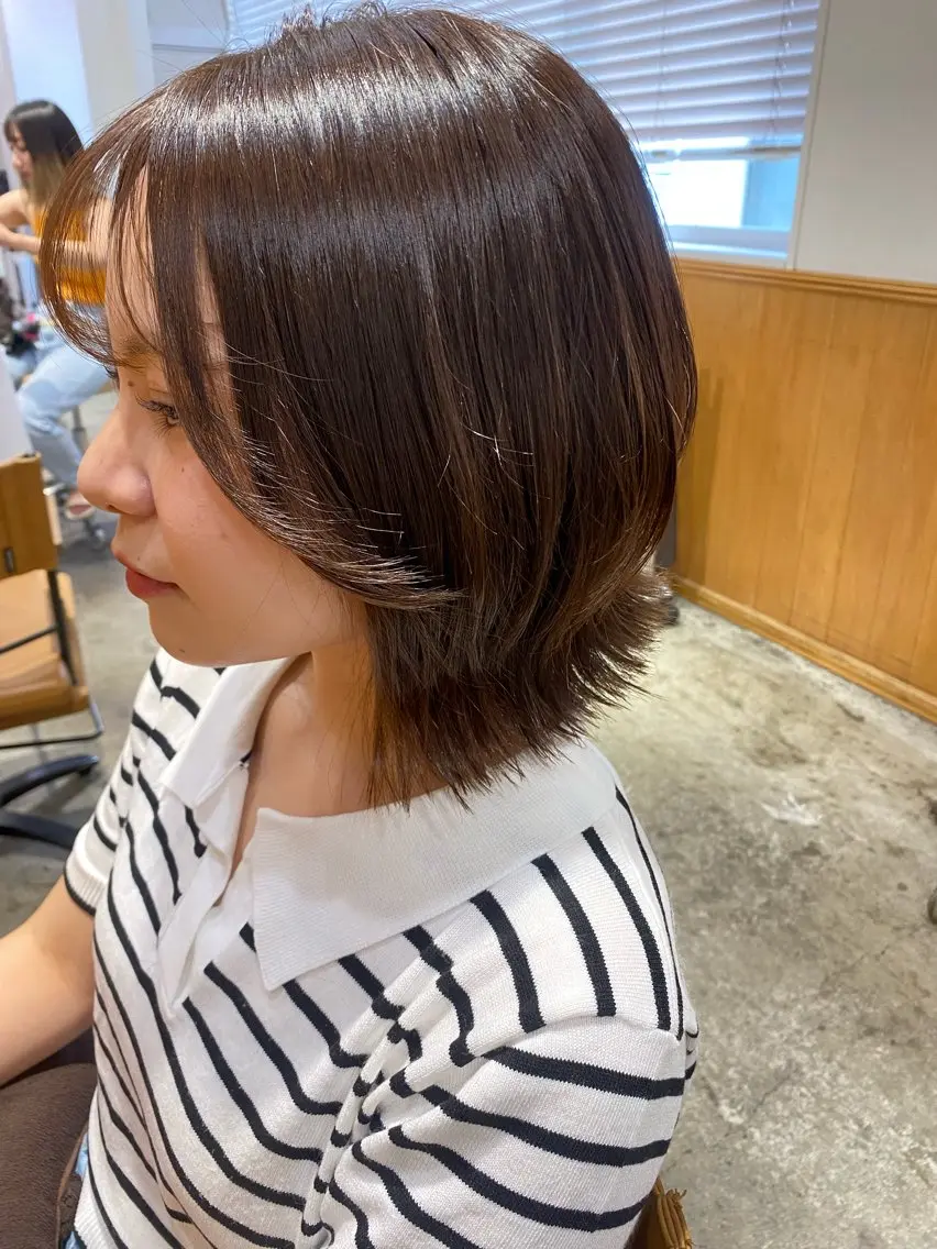ショート ボブ くびれヘア 外ハネヘア トリートメント カット ヘアカラー トリートメント GINZARay2 風本朱里🐥のヘアスタイル