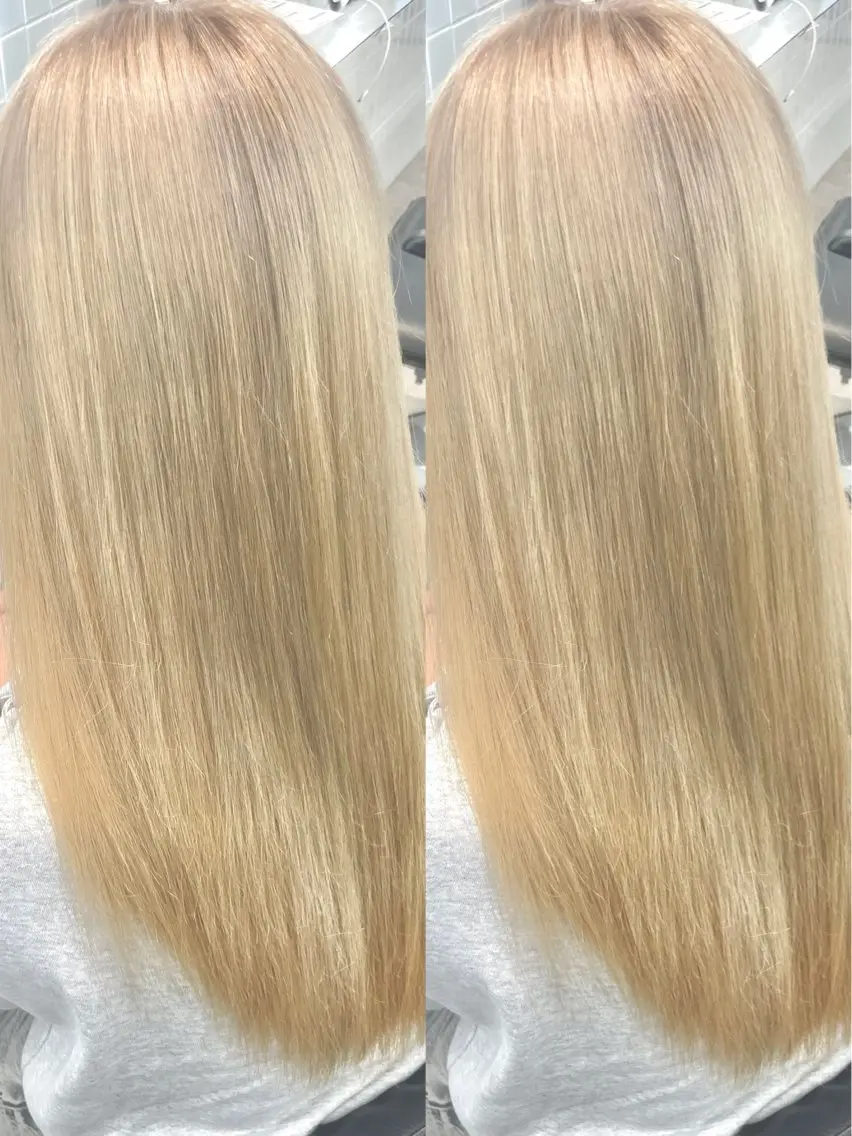 ロング ヘアカラー 表参道/ハイライト バレイヤージュのヘアスタイル