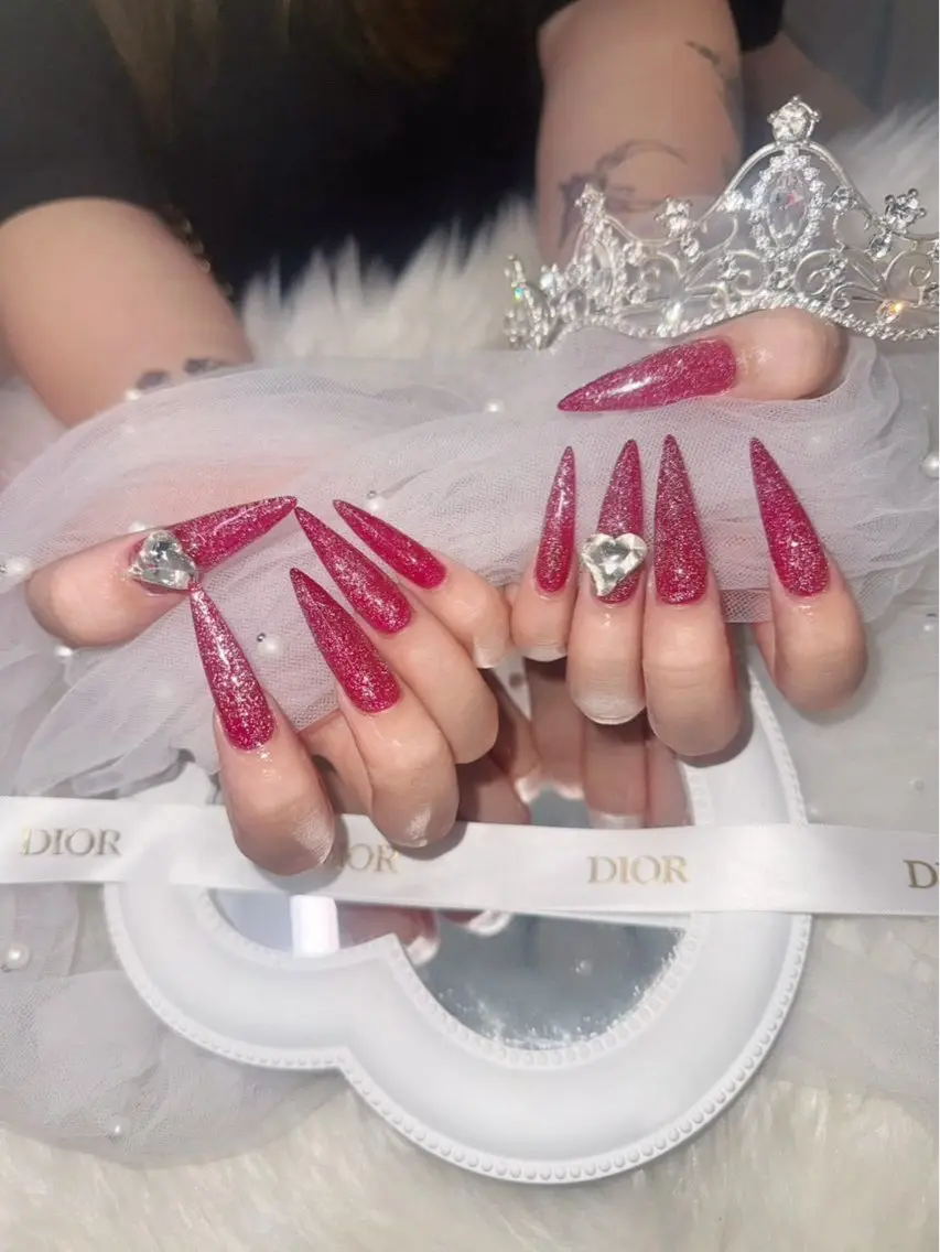 🦋[チップ長さだしロング] ワンカラ/フラッシュラメ　¥8900->6700 (2色まで選択ok)💕の写真