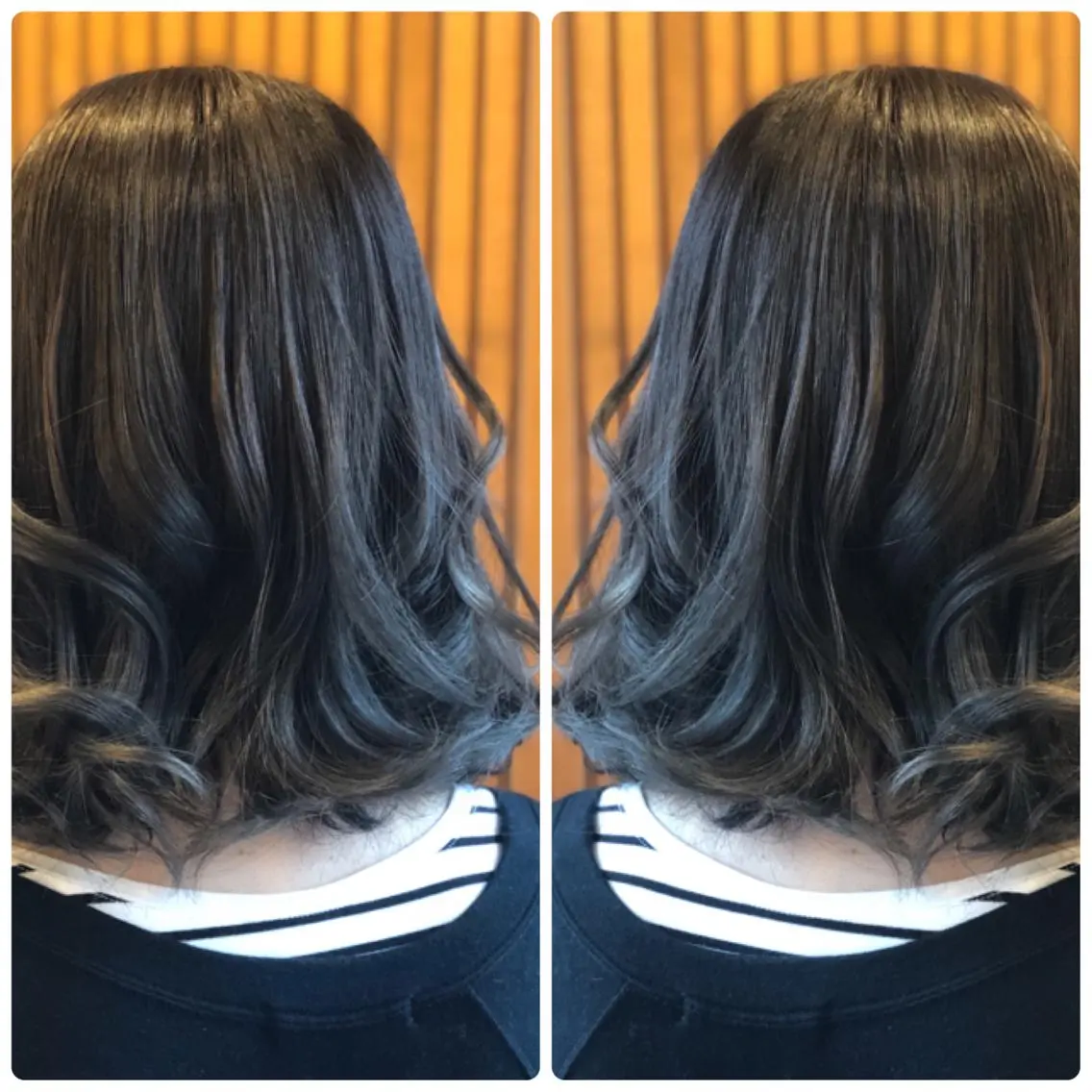 セミロング カラー バレイヤージュ ダークグレー ダークグレージュ グレージュ レイヤーカット ヘアカラー トリートメント 小山内 龍一郎 店長のヘアスタイル