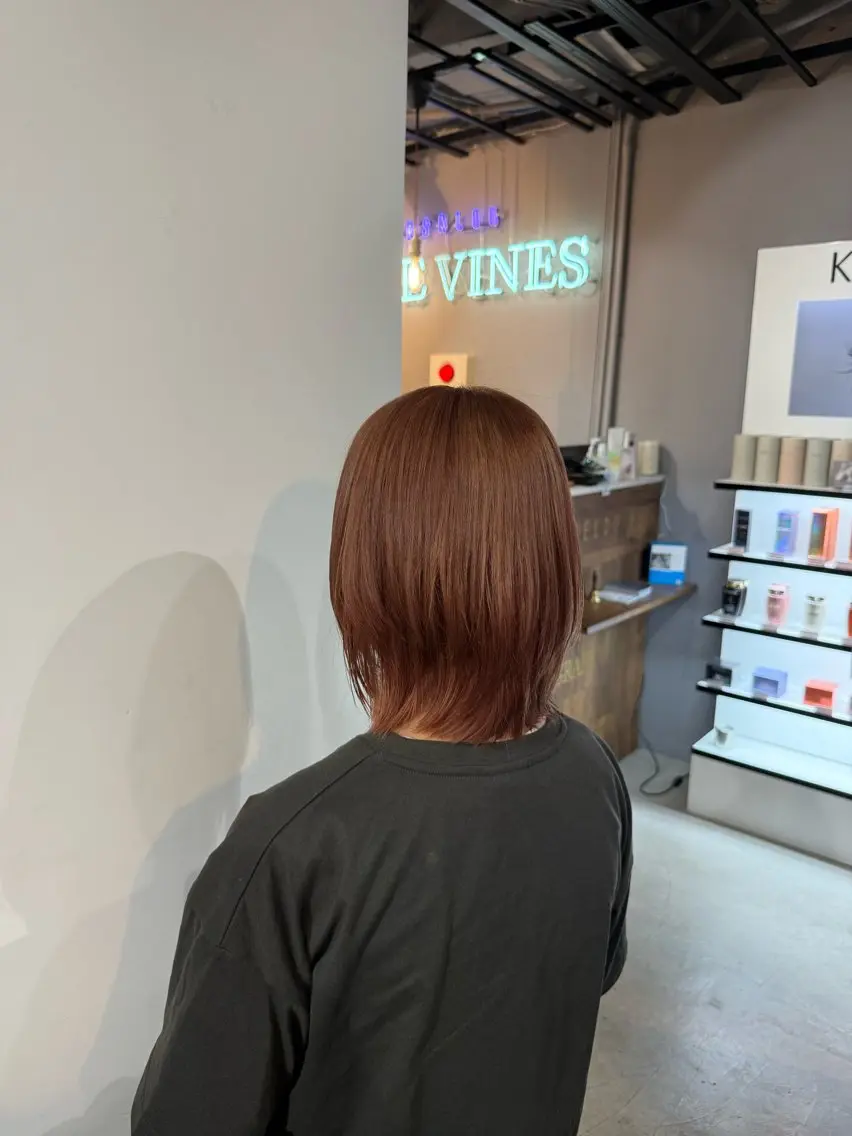カラー ベージュカラー ピンクカラー ピンクベージュ 篠田 舞のヘアスタイル