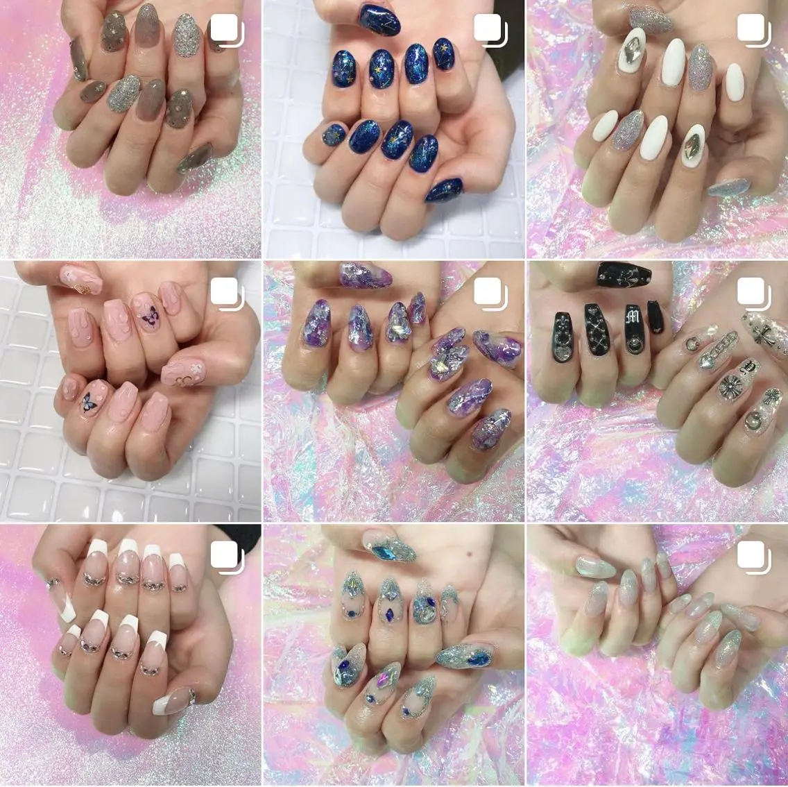 ネイル 渋谷／チップ長さ出し 👑アプレgel-xのネイルデザイン