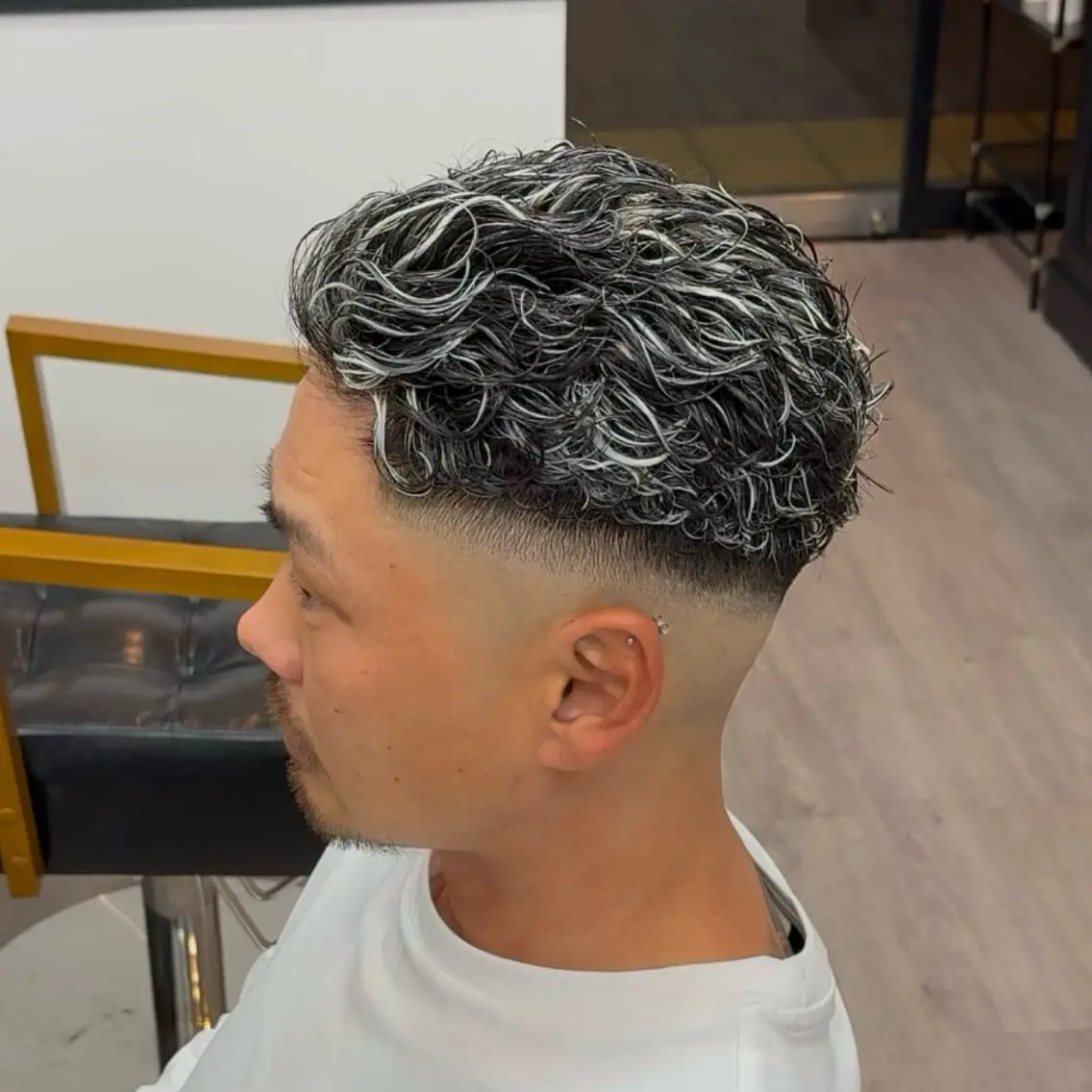 ショート パーマ メンズ カット ヘアカラー パーマ メンズカット/パーマ 川崎　智大のヘアスタイル