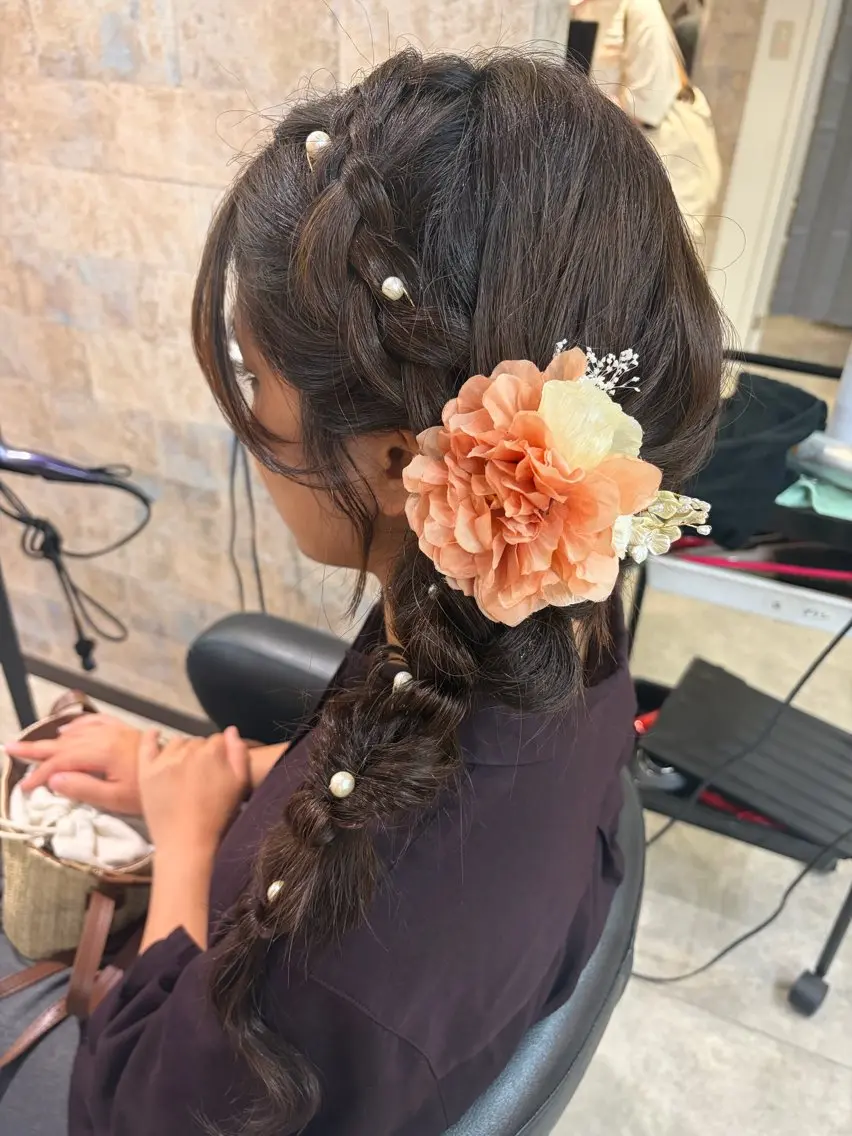 ロング ヘアセット 前田 みのりのヘアスタイル