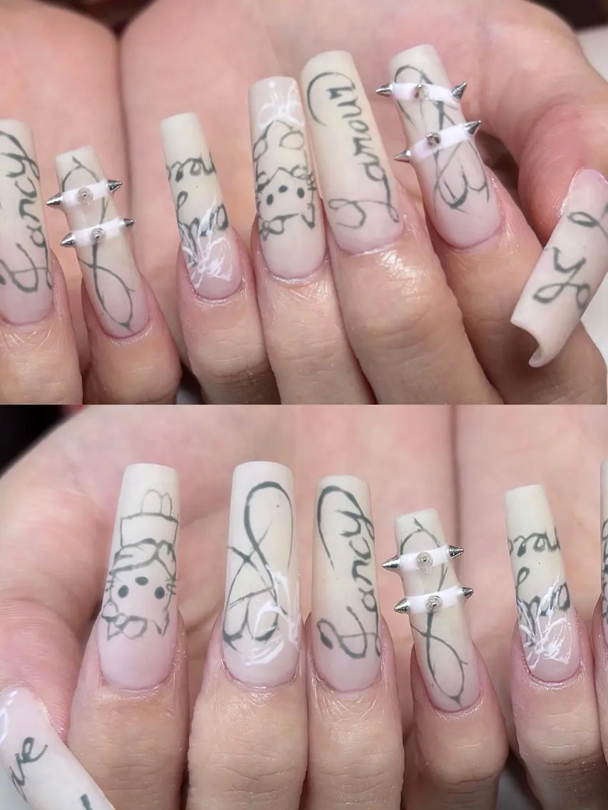ロング ハンドネイル Kiki / art nailのネイルデザイン