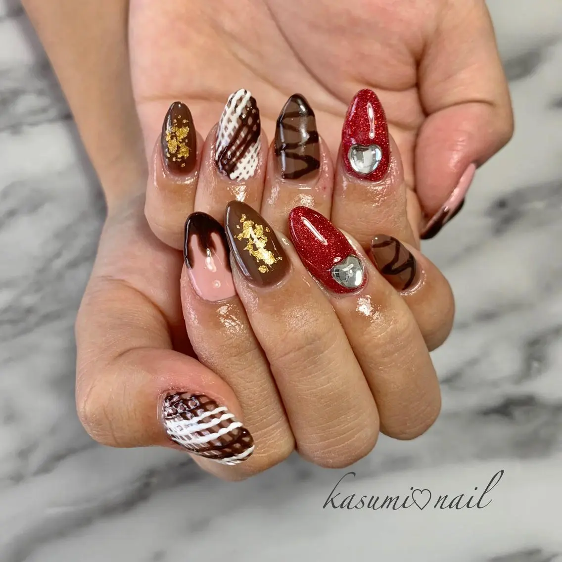 ネイル アートネイル フットネイル 大理石ネイル(マーブル) ミラーネイル ニュアンスネイル KASUMI♡ Nailのネイルデザイン