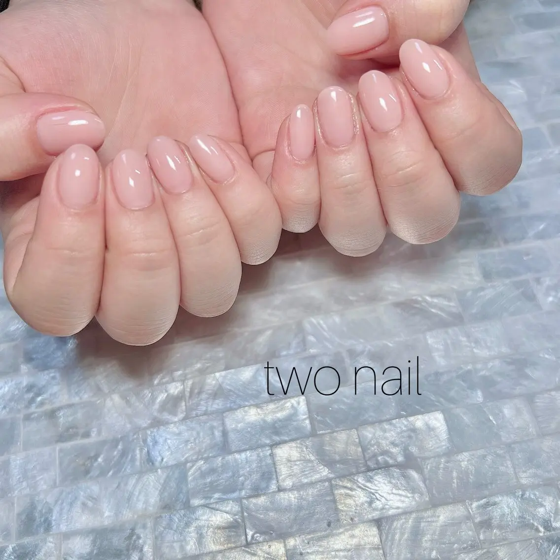 ネイル ネイルチップ ホワイト ハンドネイル two nailのネイルデザイン