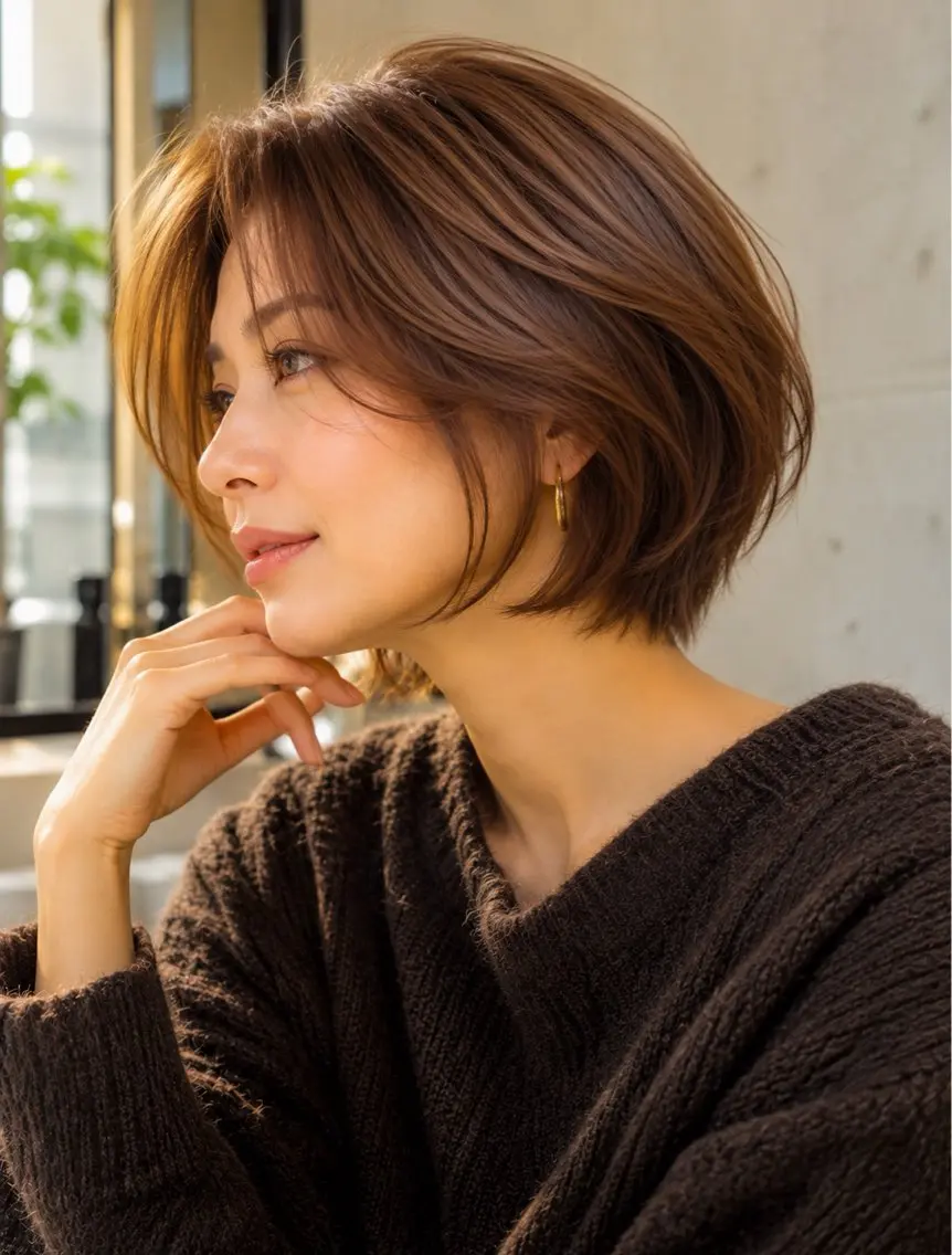 ショート カラー 💐大人ヘア/骨格 補正/りゅうき💐のヘアスタイル