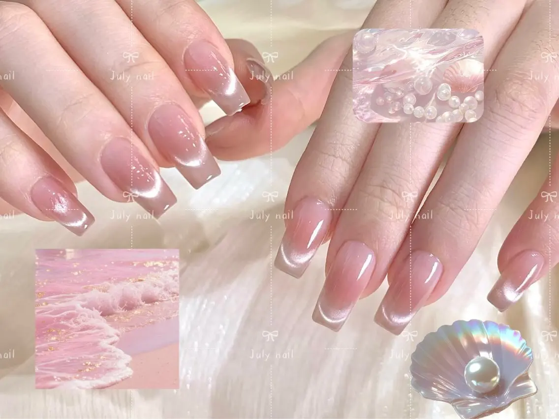 ネイル アートネイル カジュアル クリアネイル 長さ出し フラッシュネイル ハンドネイル July.nail ジュライ　ネイルのネイルデザイン