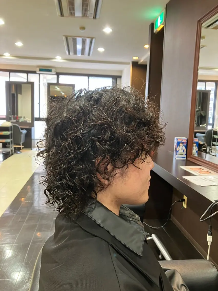 パーマ メンズ カット パーマ 前之園 ひかるのヘアスタイル