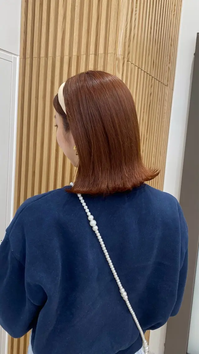 ミディアム カラー ヘアアレンジ カット ヘアカラー トリートメント Hatanaka Airiのヘアスタイル