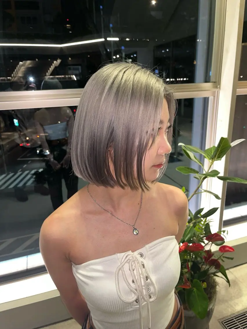ミディアム ボブ レイヤーカット/ 管原久遠のヘアスタイル