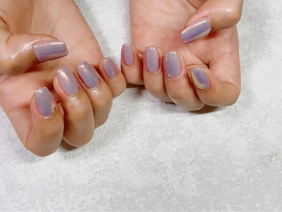 ネイル オーロラネイル ジェルネイル 韓国ネイル メンズネイル ミラーネイル ハンドネイル kiki nail &brow二子玉川のネイルデザイン