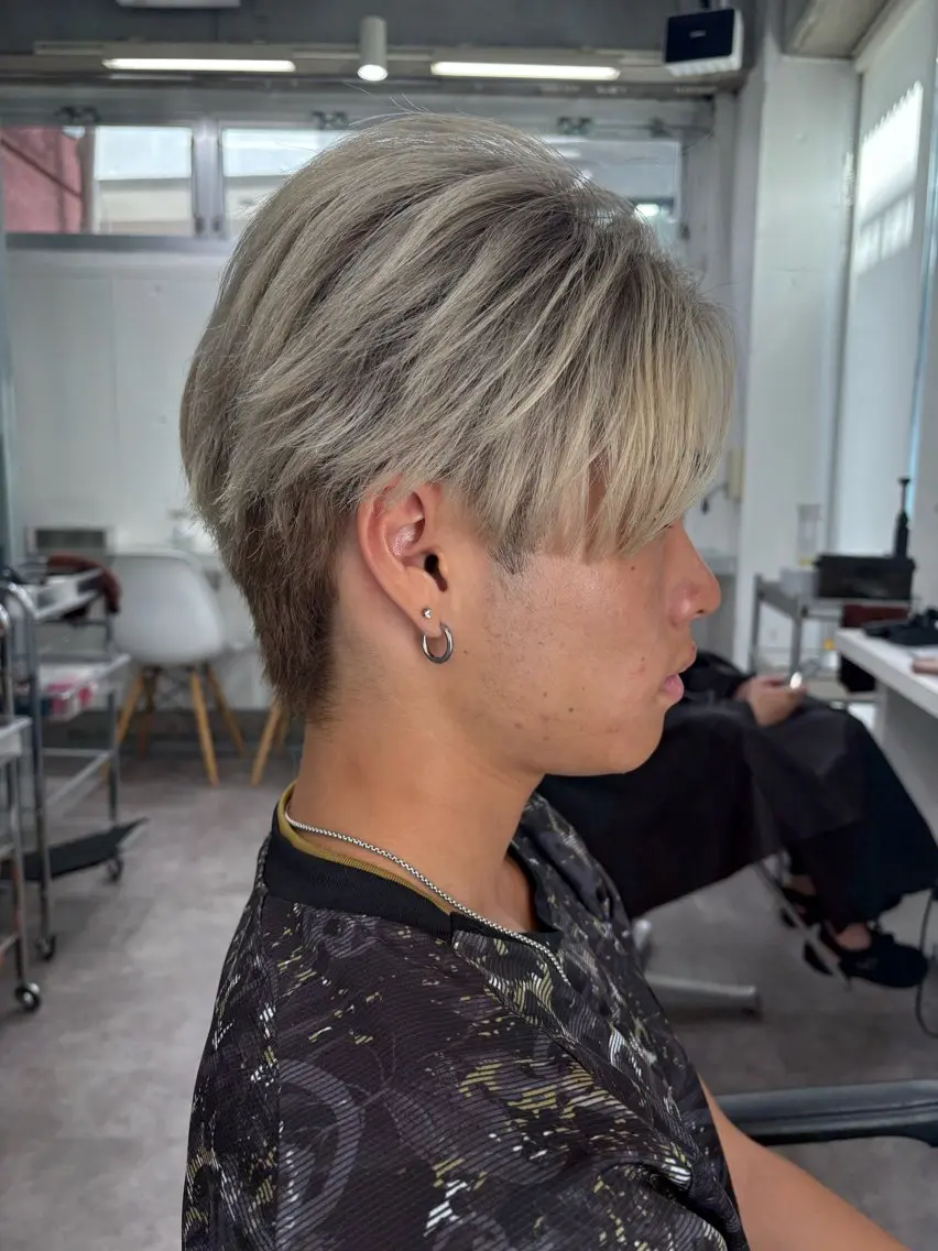 カラー メンズ センターパート ヘアカラー トリートメント カットモデル 募集/廣田歩のヘアスタイル