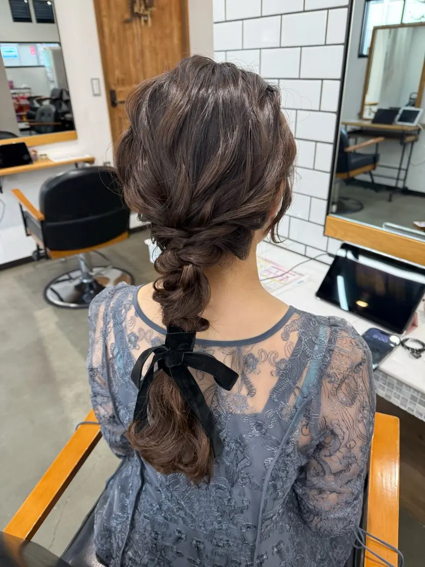 ロング ヘアセット くすみベージュカラー 🪻HARUKAのヘアスタイル