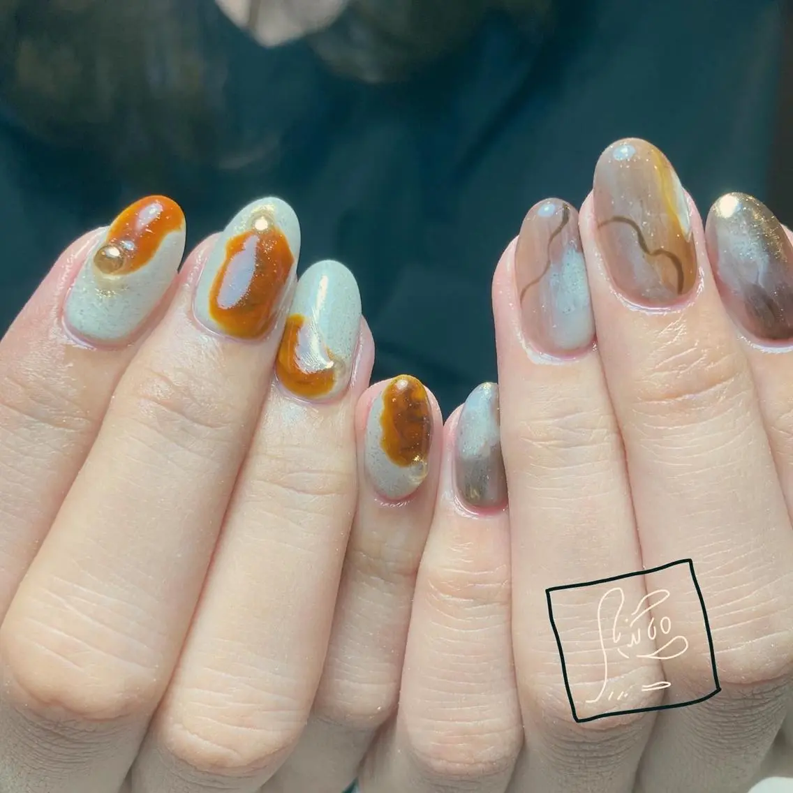 ネイル アートネイル クリアネイル フットネイル 持ち込み ニュアンスネイル ハンドネイル hamaguchi licoのネイルデザイン