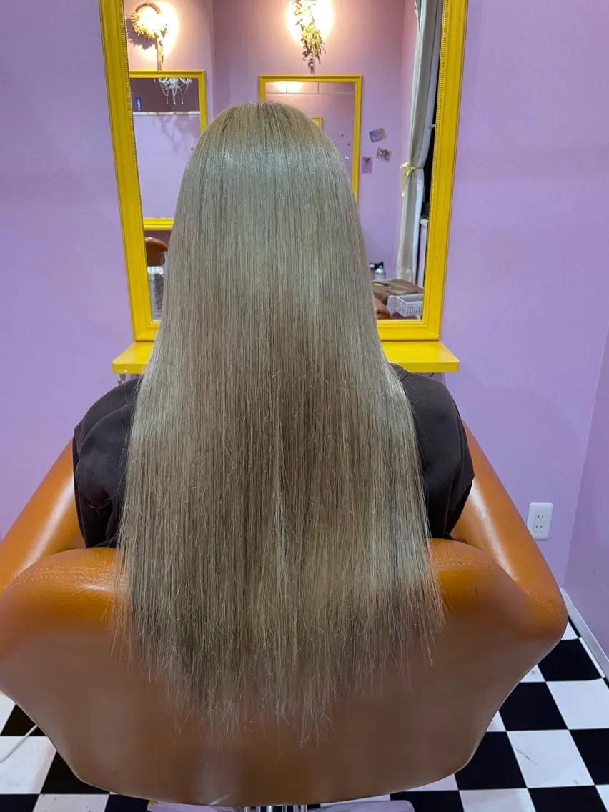 ゆか🐻 ちび編み🤍シールのヘアスタイル