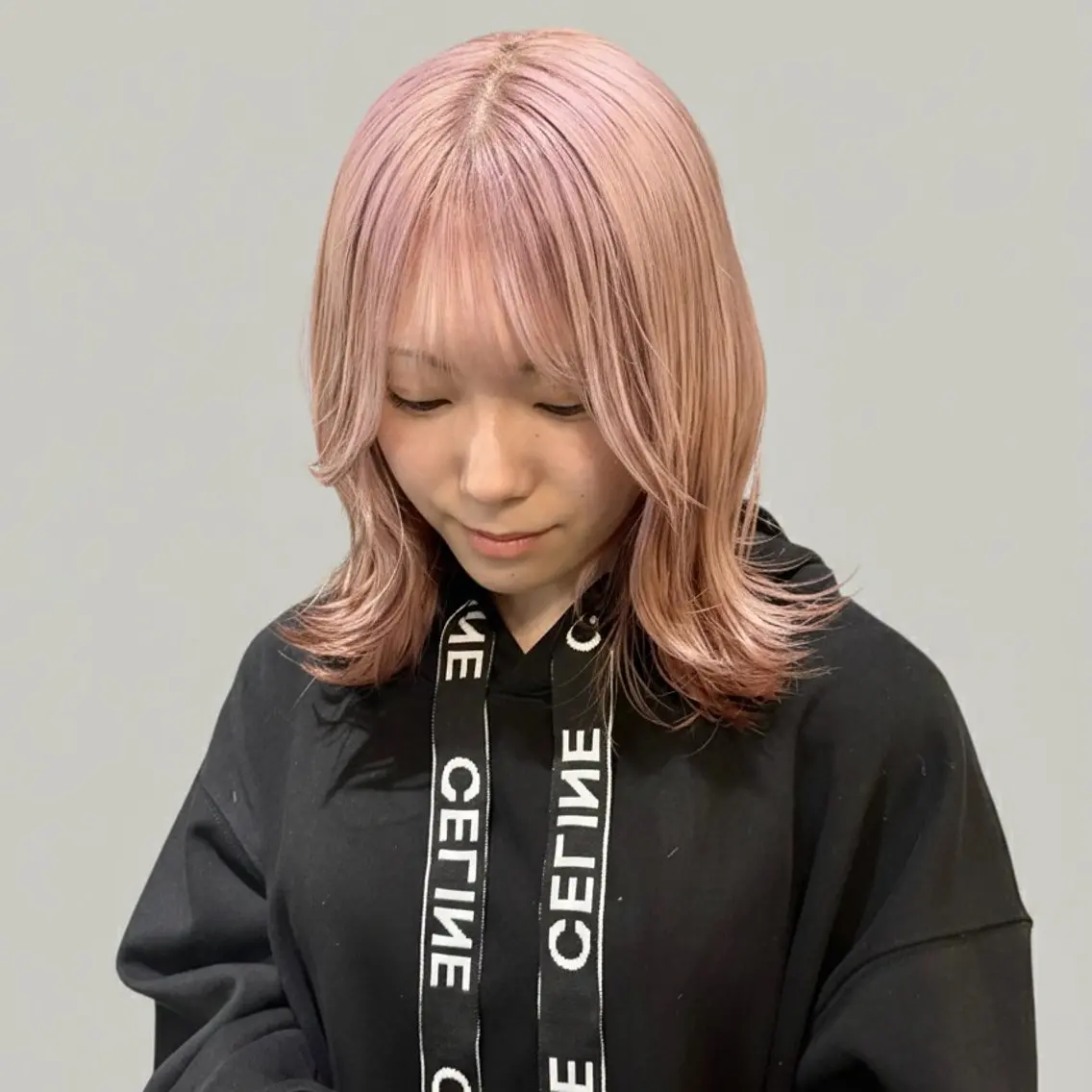 セミロング カラー 駒沢 聡のヘアスタイル