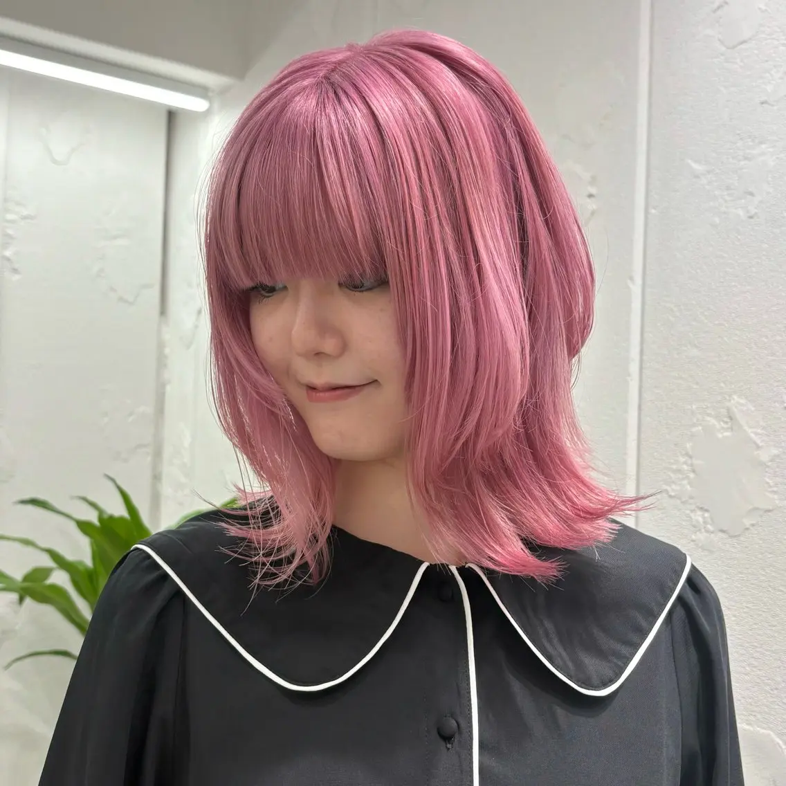 セミロング カラー ショート/ウルフ カットモデル募集のヘアスタイル