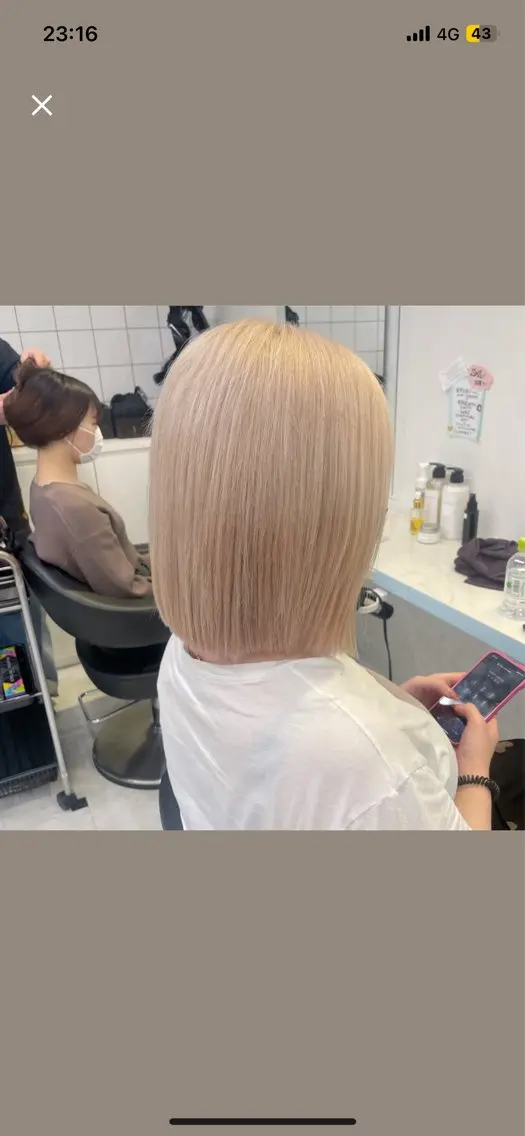 ミディアム カラー 【美髪矯正/絹髪】 🎀hinano🎀のヘアスタイル