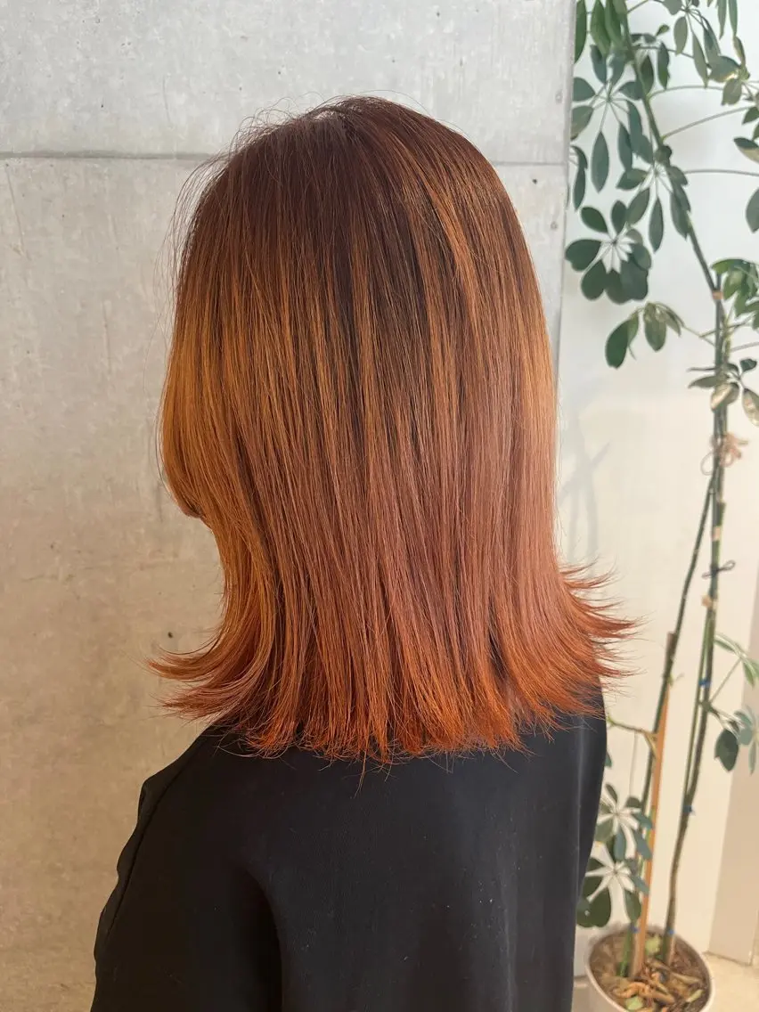ミディアム カラー ヘアカラー トリートメント 💎 透明感カラー ✨Erina 💎のヘアスタイル
