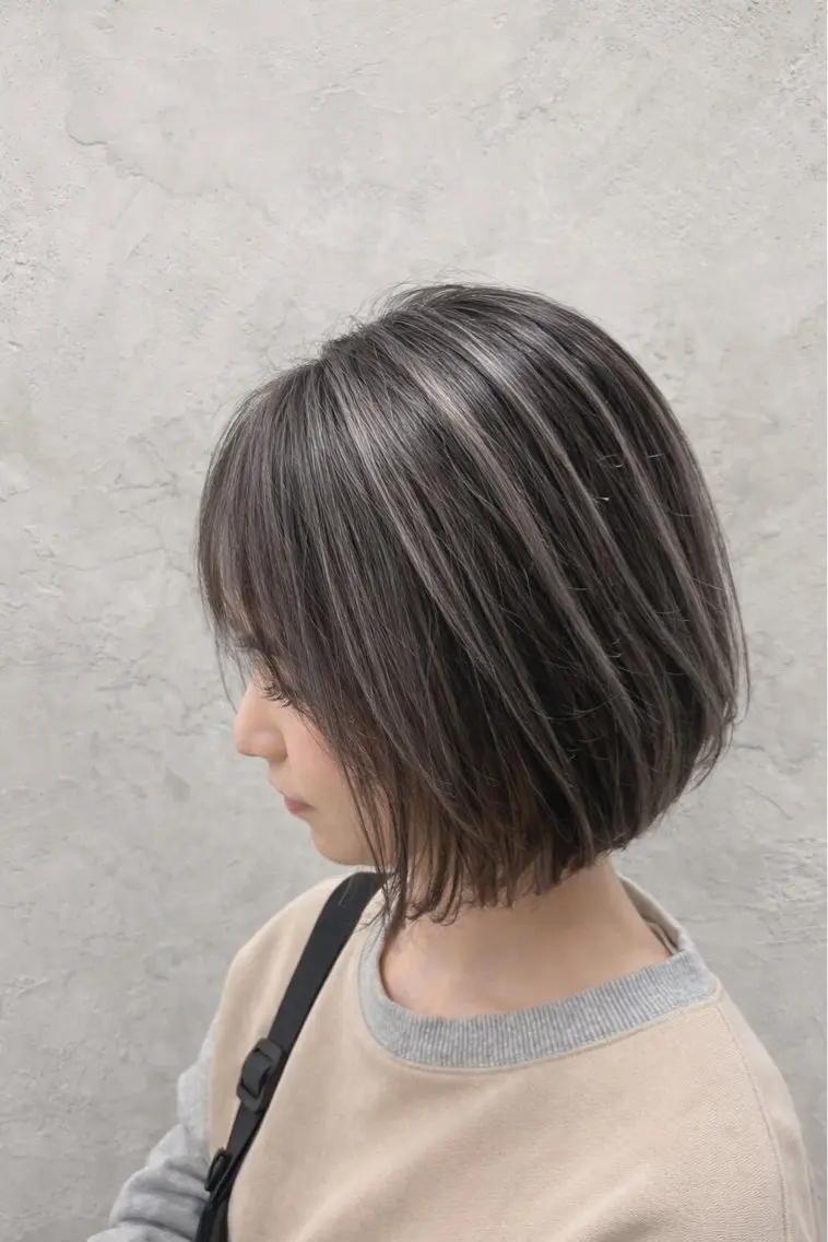 ミディアム カラー バレイヤージュ レイヤーカット 高久 翔大のヘアスタイル