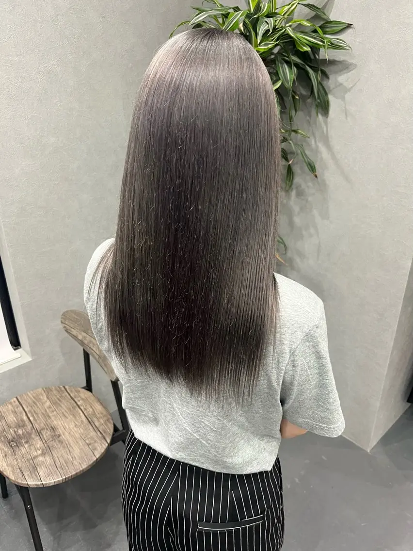 セミロング カラー 難波 海のヘアスタイル