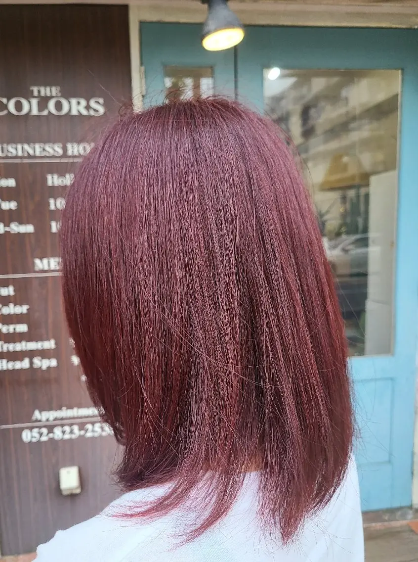 セミロング カラー ブリーチ ブリーチなしカラー Colores Ryuのヘアスタイル