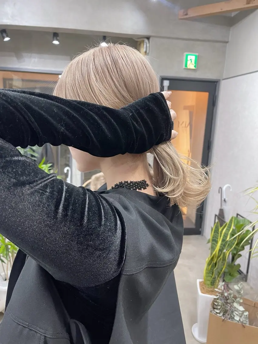 ミディアム ヘアカラー トリートメント AiM 大名　似合わせカットのヘアスタイル