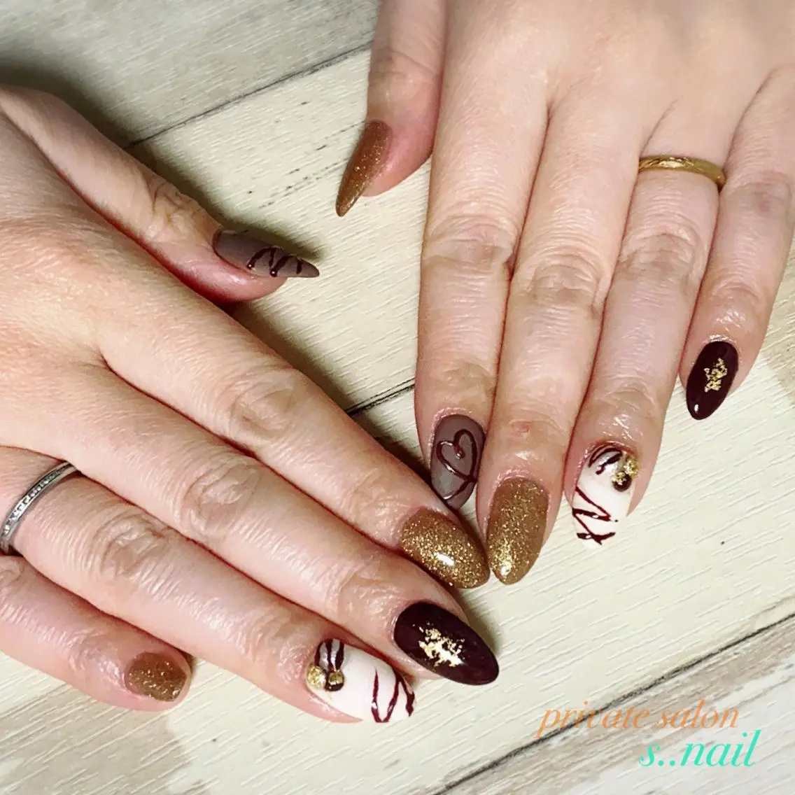 ネイル バレンタイン ハンドネイル フットネイル s..nail / MORITAのネイルデザイン