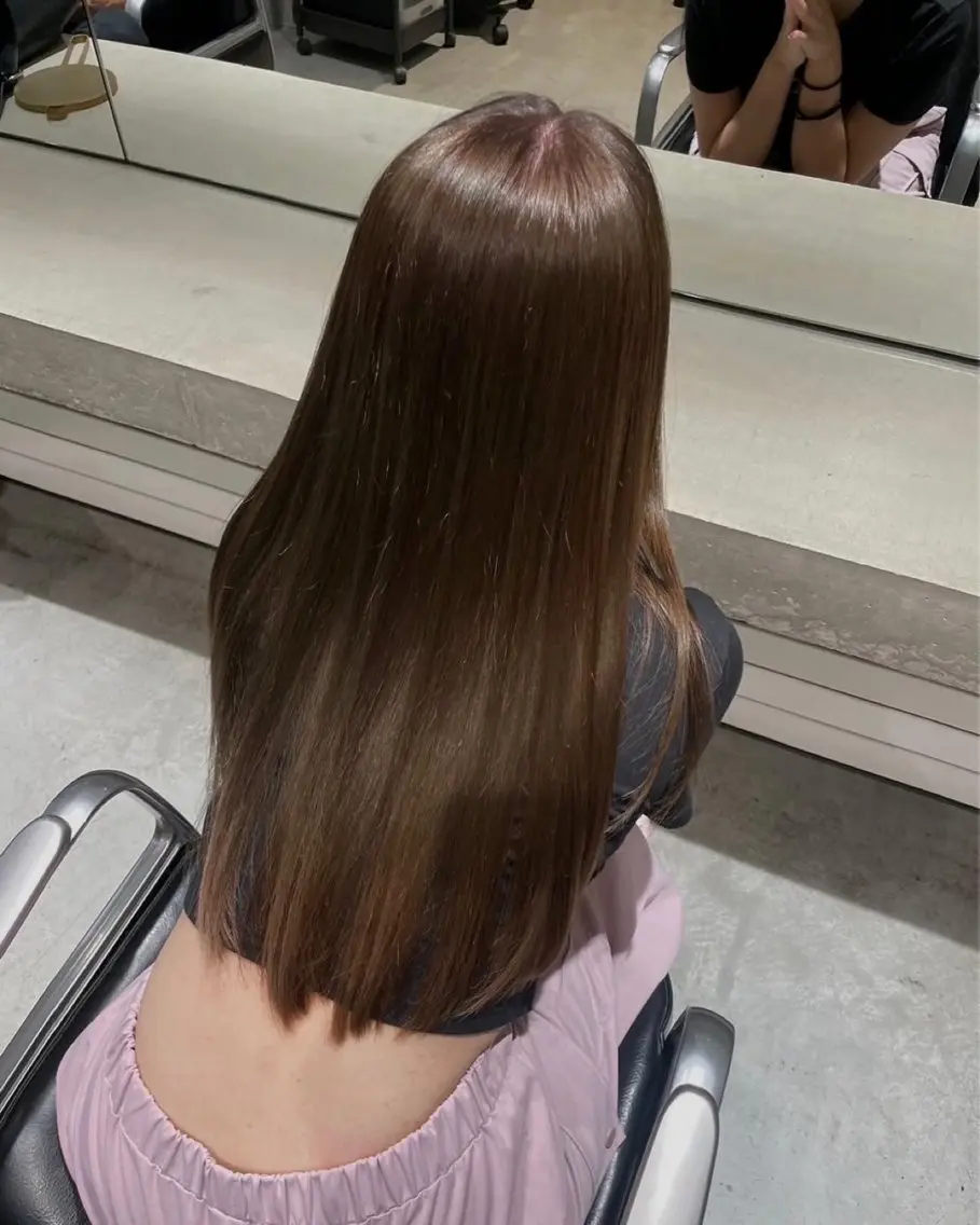 ロング カラー ブリーチ 透明感カラー ブリーチなしカラー kilto.きょうか 🍑カットモデル🍑のヘアスタイル