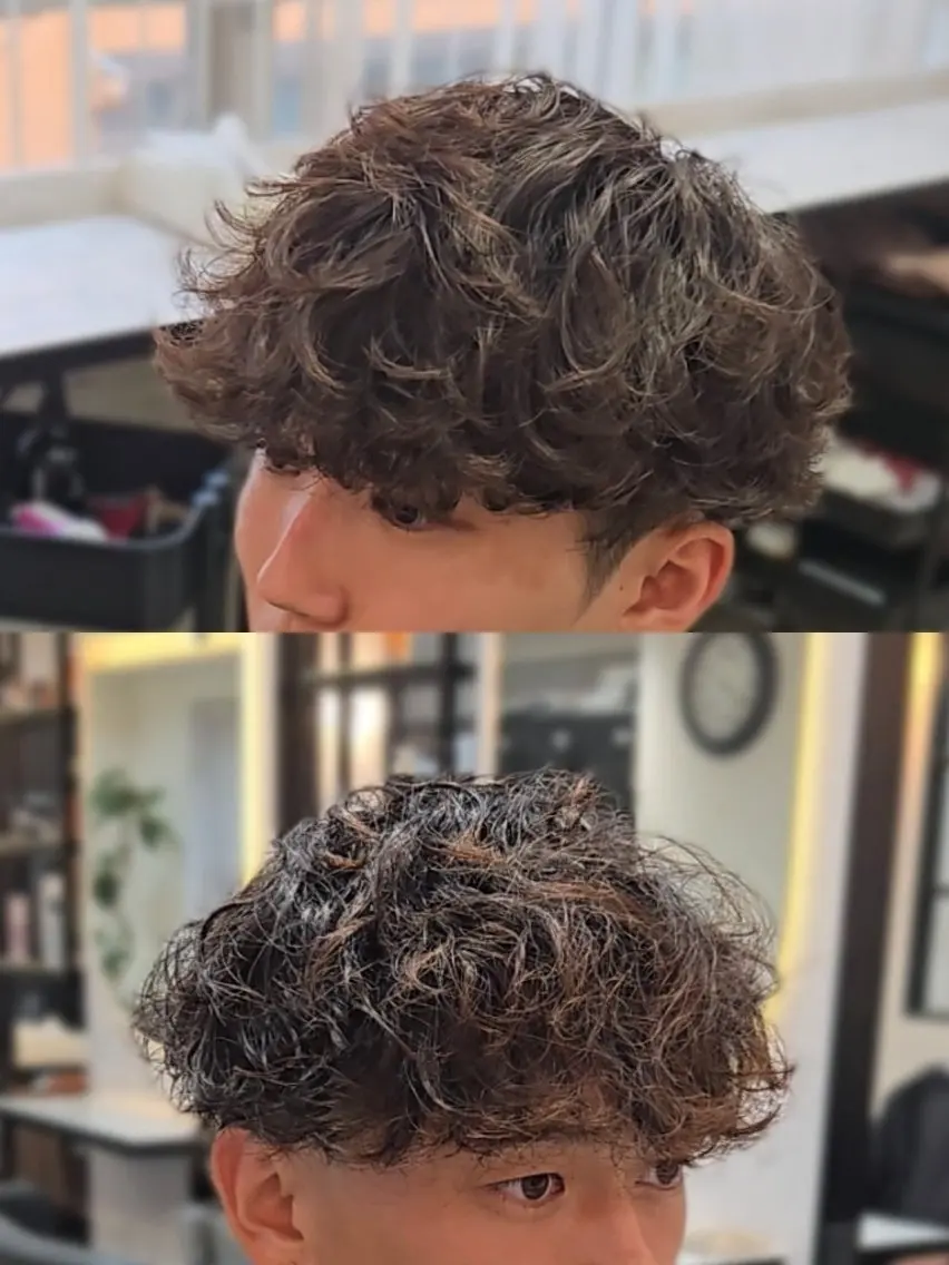 メンズ ミディアム パーマ ミディアムパーマ マッシュ メンズパーマ カット パーマ ヘアセット LEN名古屋/パーマ 海外ヘア/メンズ特化のヘアスタイル