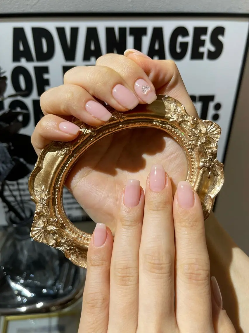 ネイル アートネイル フラッシュネイル フレンチネイル ガラスフレンチ グラデーション M2beauty Renaのネイルデザイン