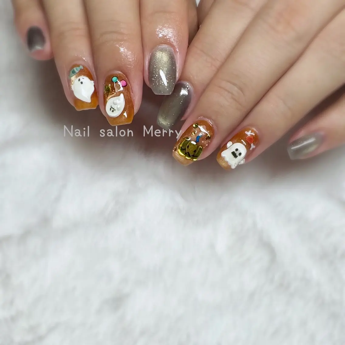 ネイル ハロウィン ハンドネイル Nail salon Merryのネイルデザイン